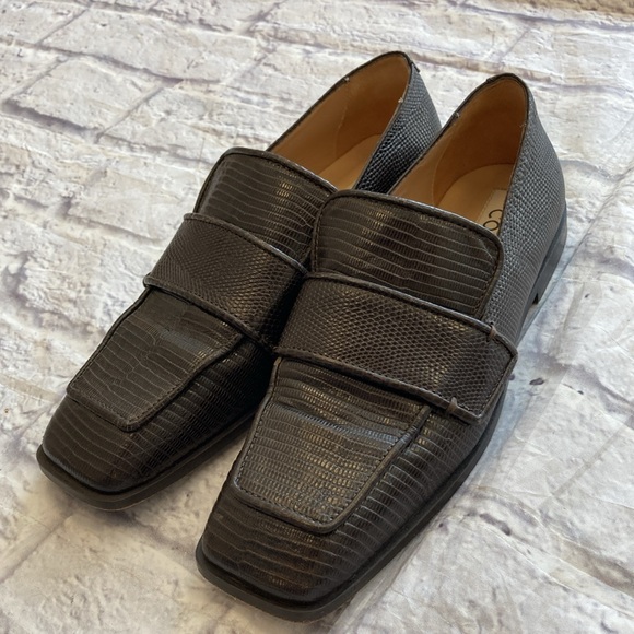 COS Brown Reptile Skin Loafers - Picture 5 of 5